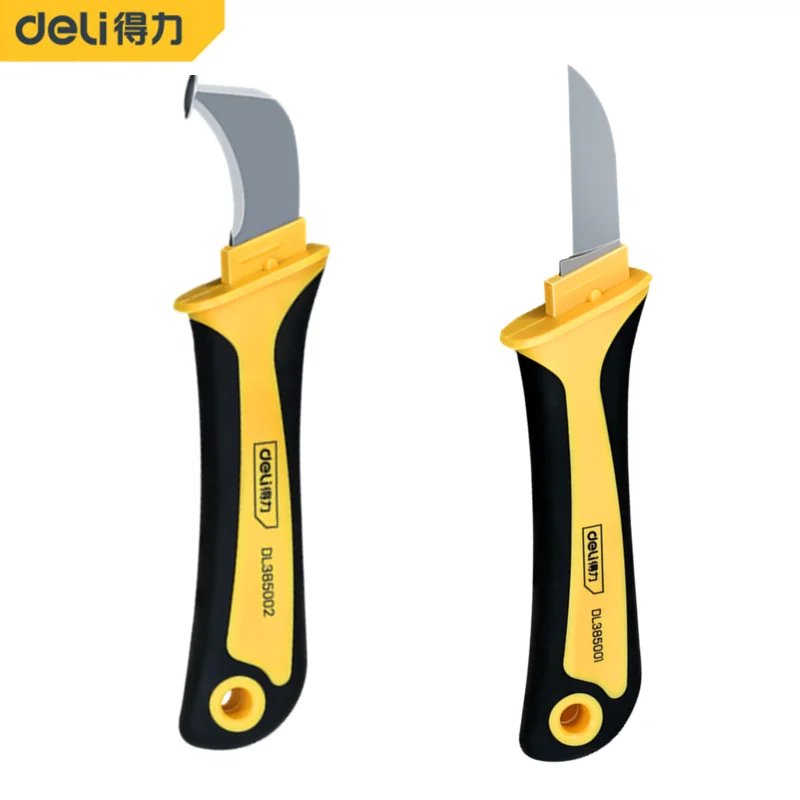 Deli1PcsElectricianKnifeCableStrippingKnifeWireStripper