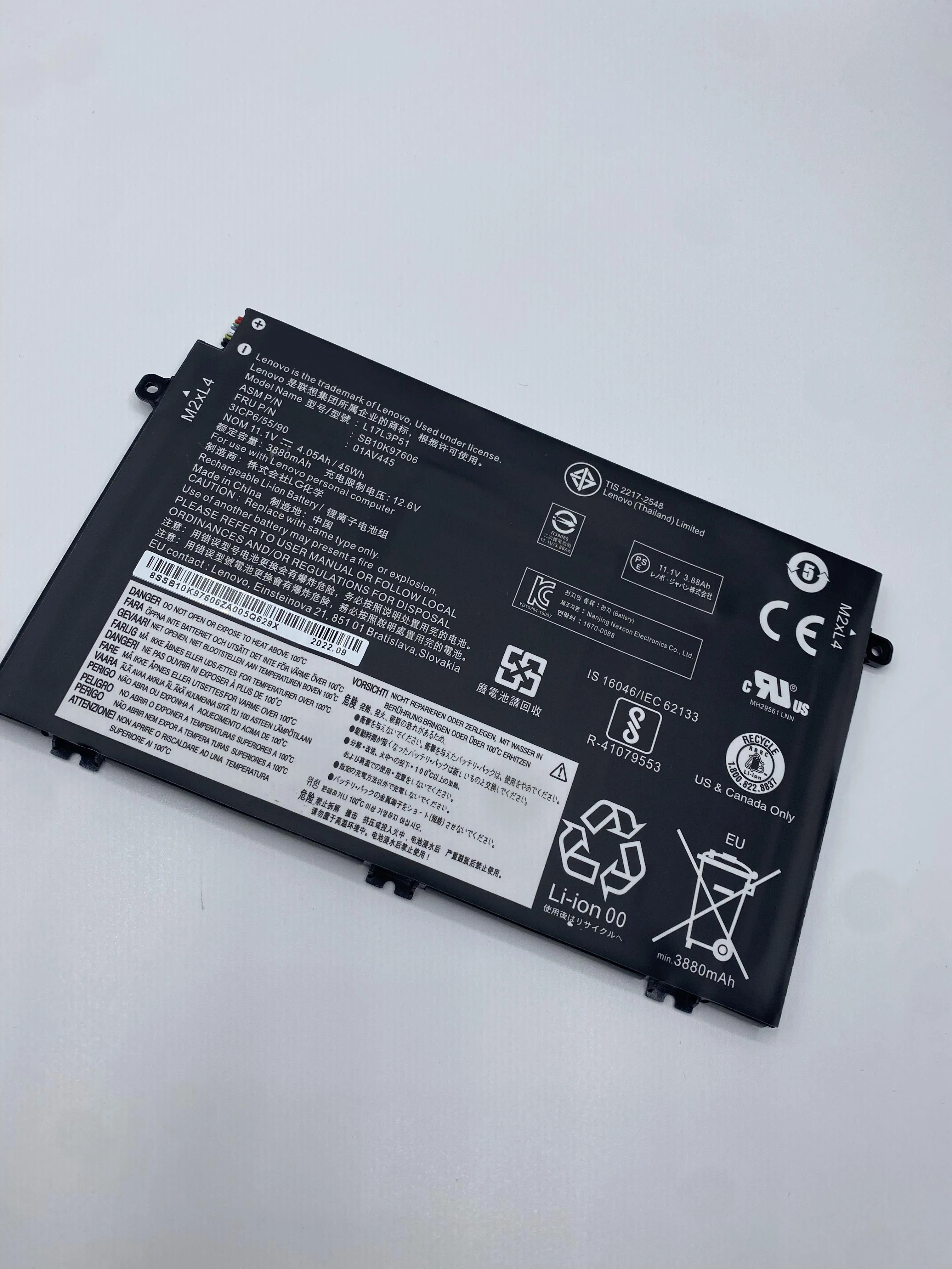 

Новый оригинальный аккумулятор L17M3P51 для Lenovo ThinkPad E14 E15 E480 E485 E495 E580 E585 E490 E590 E595 01AV445 L17M3P52 SB10K79606