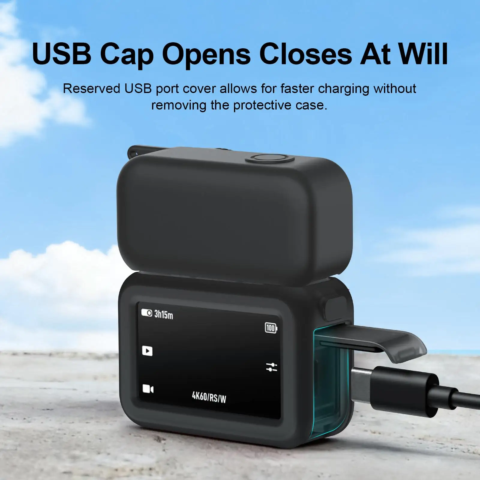 For DJI Osmo Nano PULUZ Transmission Module & Lens & Body 3 in 1 Silicone Protective Cover