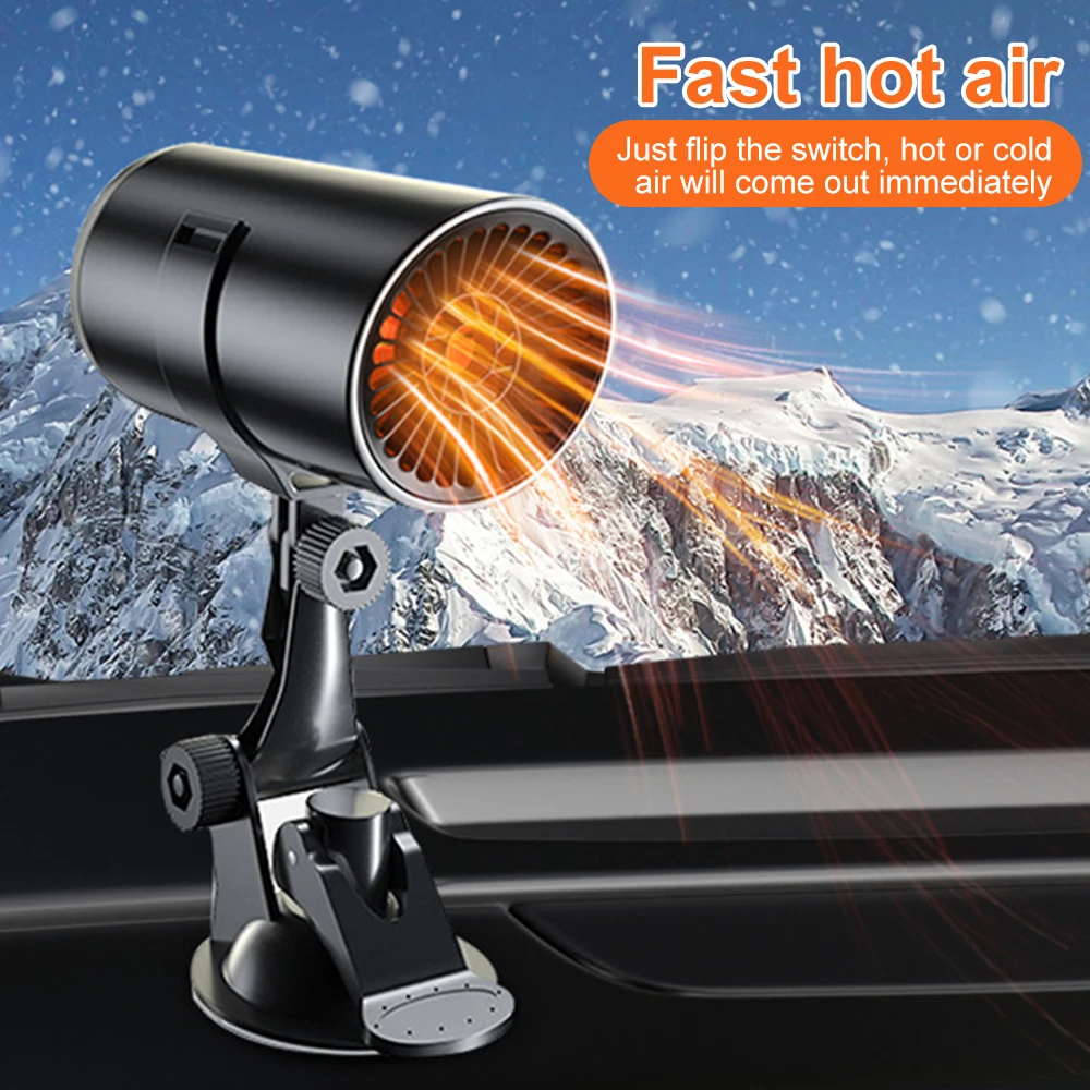 Chauffage 12 V Ventilateur rechargeable Ventilateurs rechargeables Chauffage portable Chauffage Cerf pour pare-brise de voiture USB_voghion.com