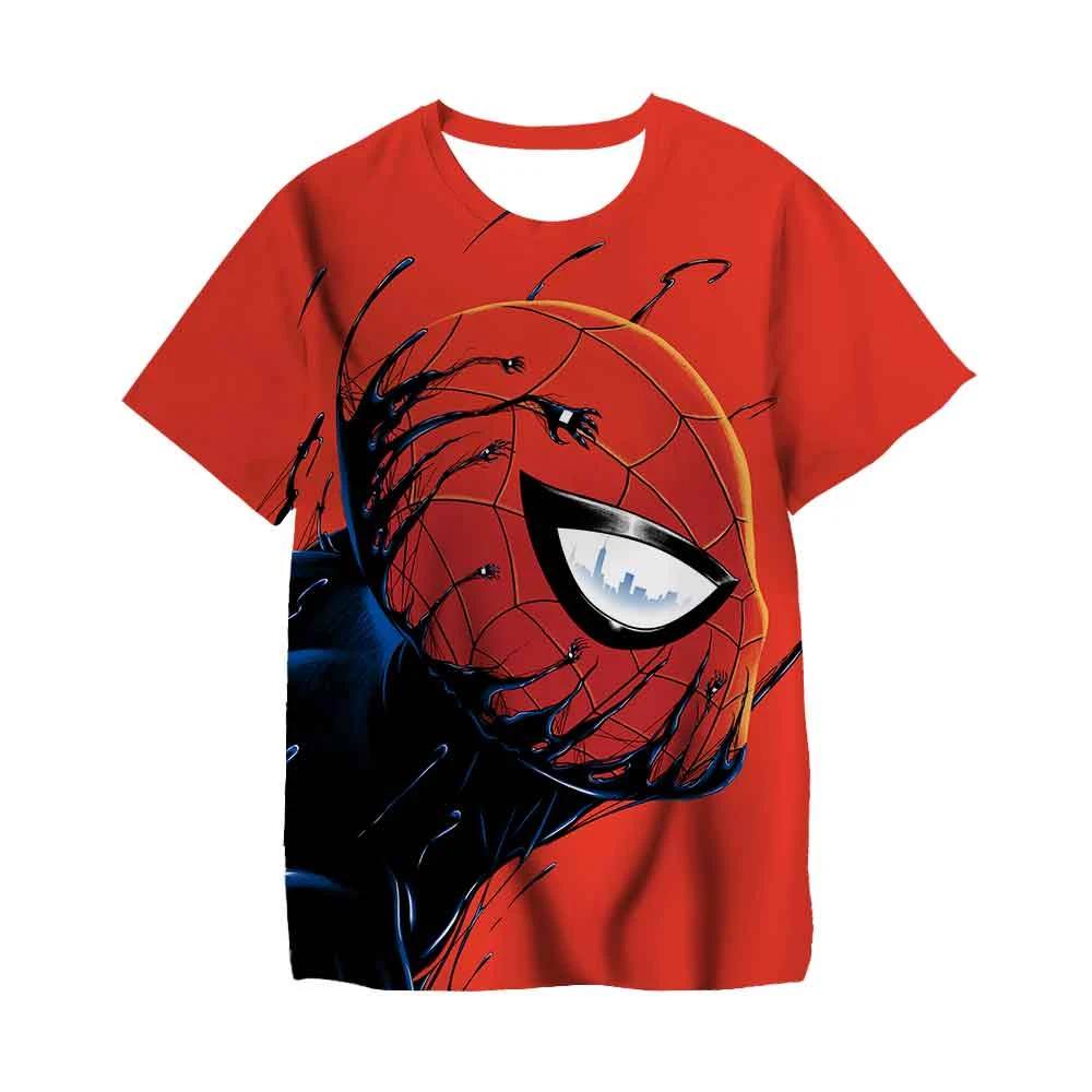 Marvel Superhero Spiderman Print T-shirt Boys Top Tee Casual Sports T ...