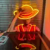 One Piece Rufy busto con cappello lampada Neon con switch USB 1