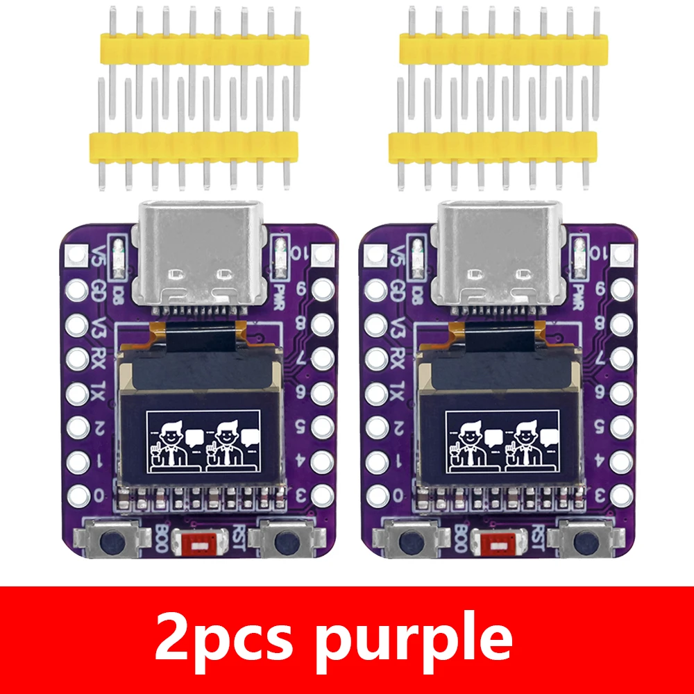 ตัวเลือกสินค้า 1 ~ 4PCS MINI ESP32-C3 บอร์ดพัฒนา 2.4G Wifi 4 BT โมดูล 0.42 นิ้วจอแสดงผล OLED 4MB แฟลชเสาอากาศเซรามิค USB Type-C