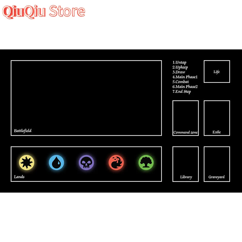 HD Picture Game Mat 60x40cm - Premium Mouse Pad with Zones for Board Games and Cards