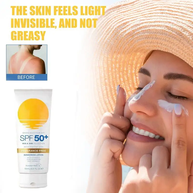 UV Protector Lotion 100ml Sunscreen For Face UV Lotion For Face SPF50 Sunscreen Moisturizer Water Resistant
