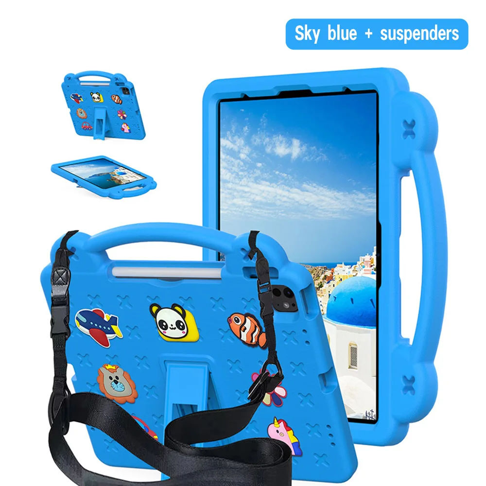 Colorful EVA Tablet Case with Pen Slot - Cartoon Design