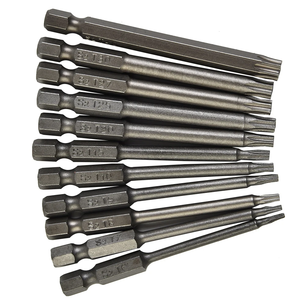 

Brand New Factory Screwdriver Bit Hex Bit Security Torx Type 11pcs Accessories Extra Long Head 75MM Replacement