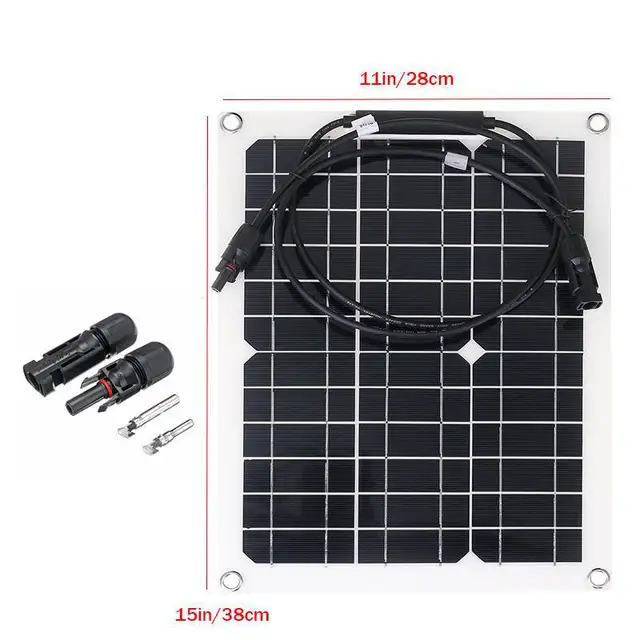 500W Flexible Solar Panel 12V Battery Charger Dual USB With 10A-60A Controller Solar Cells Power Bank for Outdoor Camping Trip 2