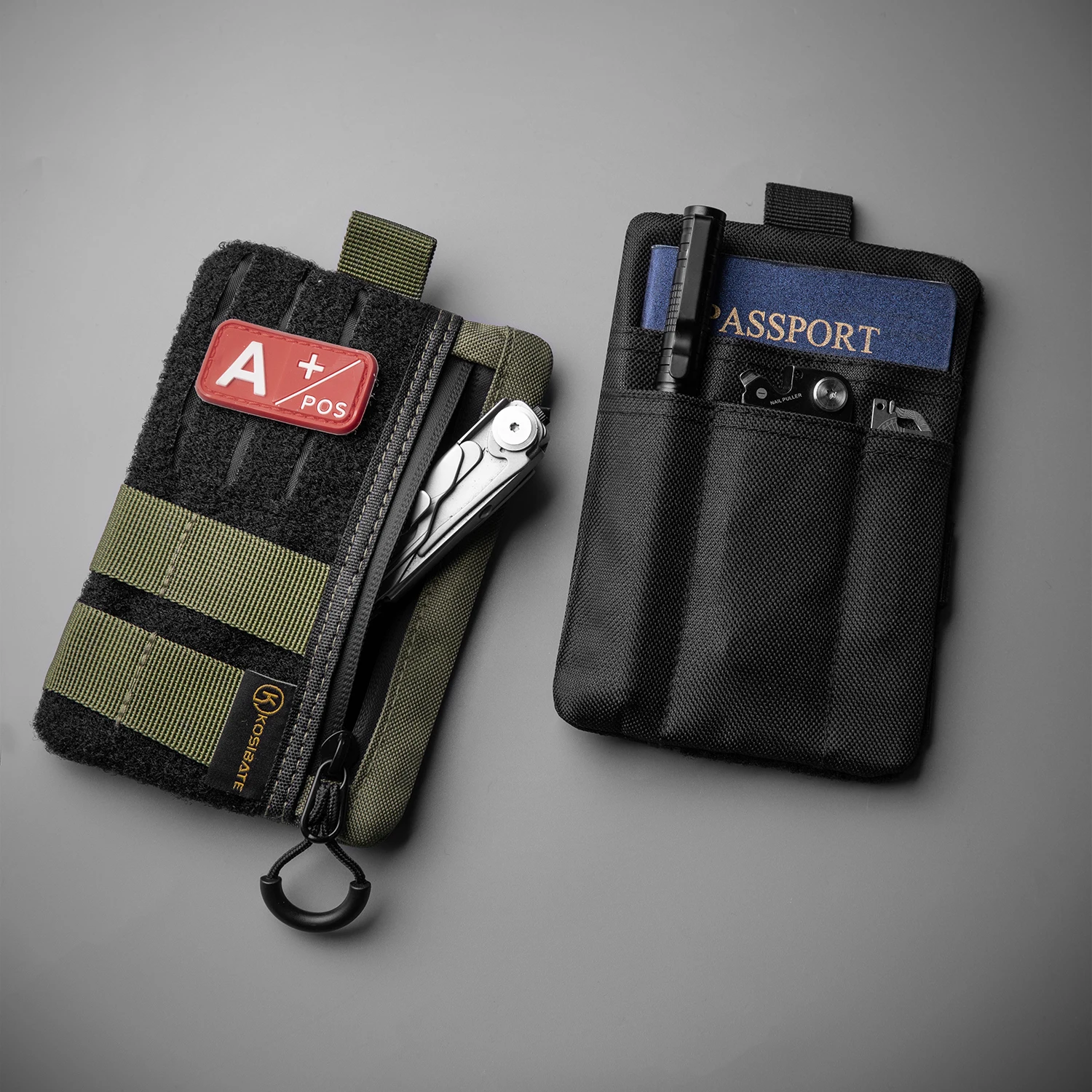 Compact Tactical EDC Pocket Organizer with Zipper