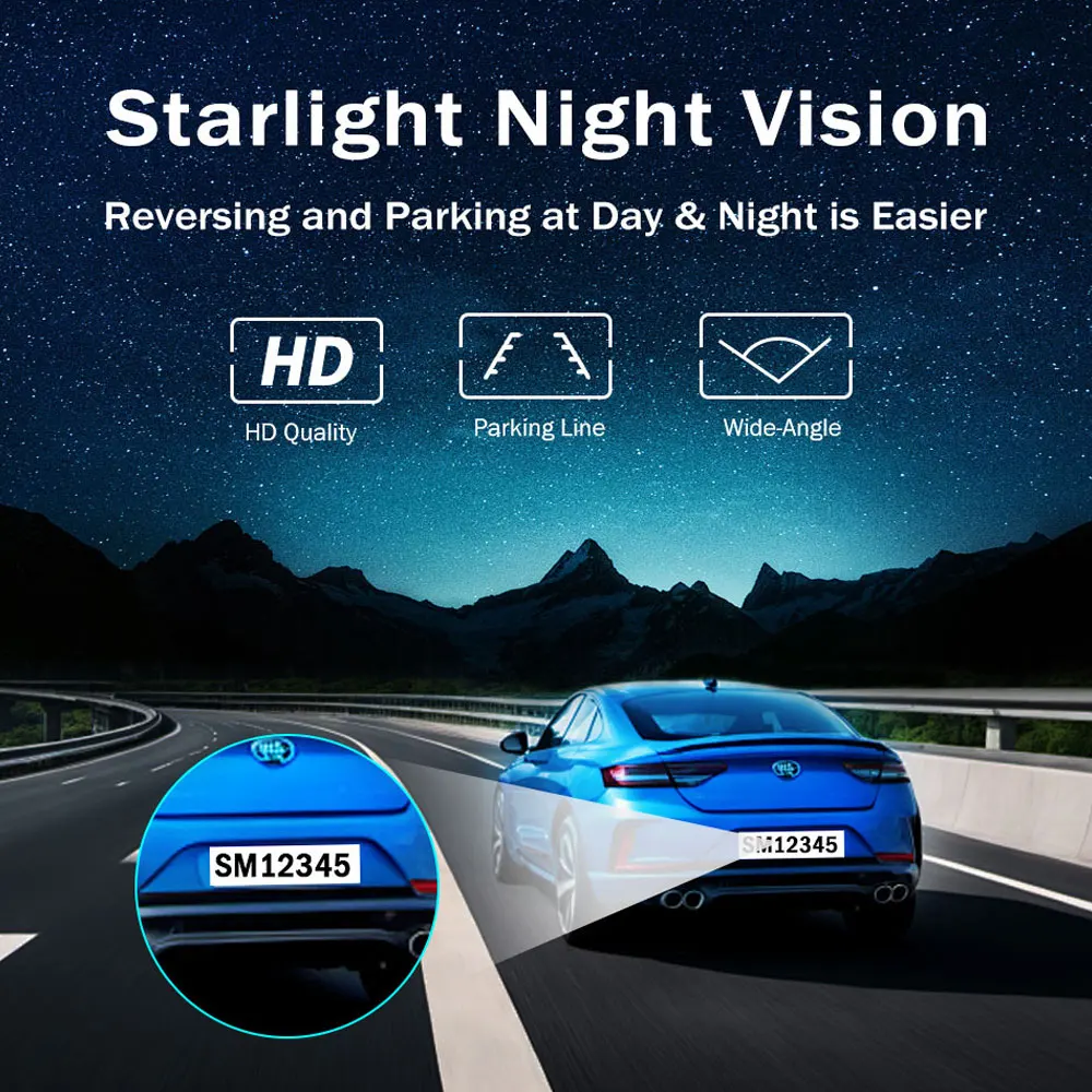 4K 1080P AHD 차량 트렁크 손잡이 후방 카메라 다이나믹 궤적선 VW 스코다 옥타비아 2 3 A5 파비아 예티 슈퍼브 아우디 A1 A3용