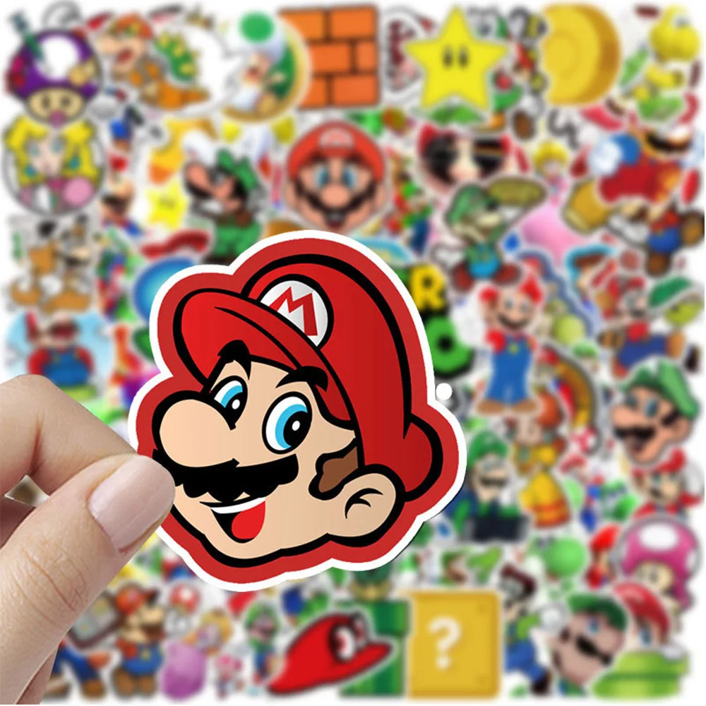 10/30/50/100pcs Cool Super Mario Anime Stickers for Kid DIY Skateboard Laptop Car Waterproof Cute Game Cartoon Decal Sticker Toy