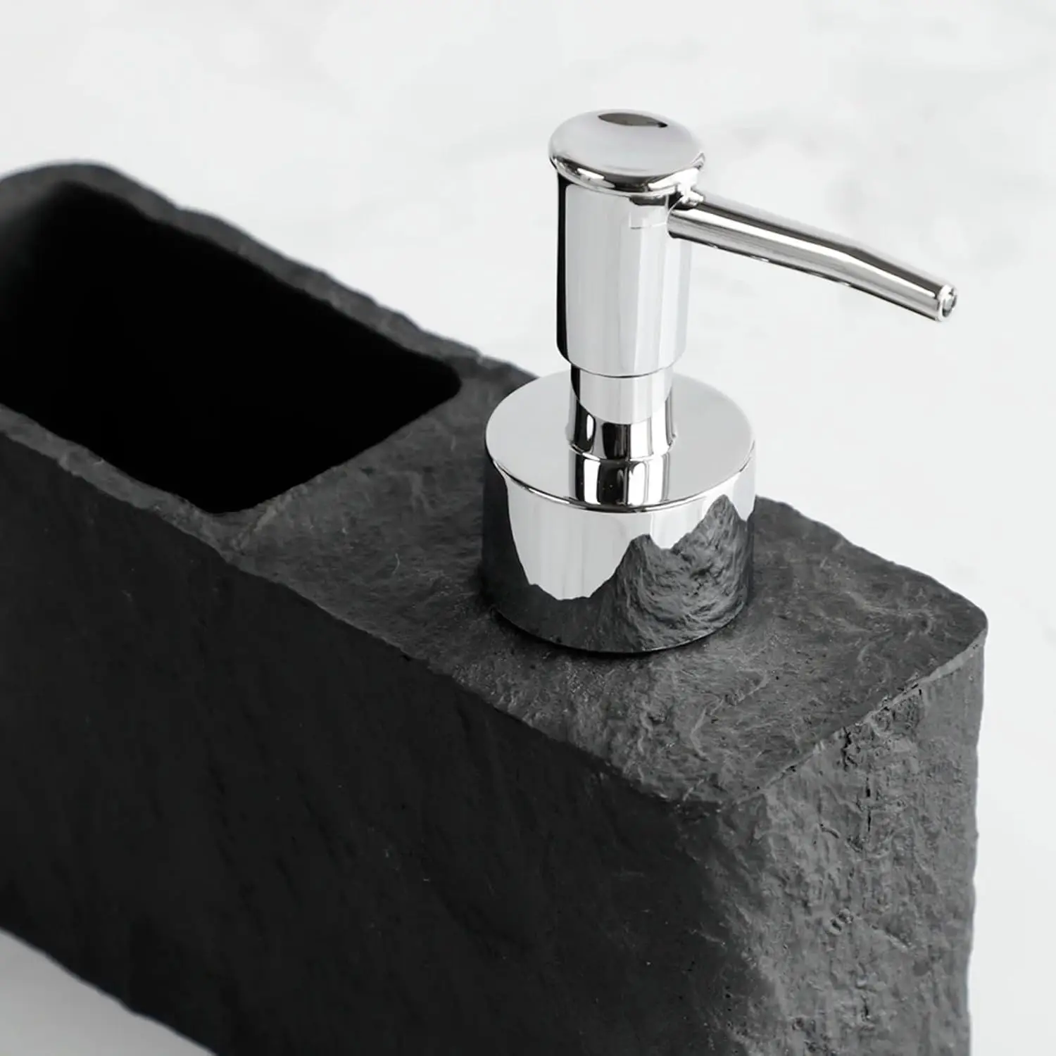 Kitchen Soap Dispenser with Sponge Holder, 2-in-1 Resin Stone Texture Dish Soap Pump and Caddy Organizer for Kitchen 5