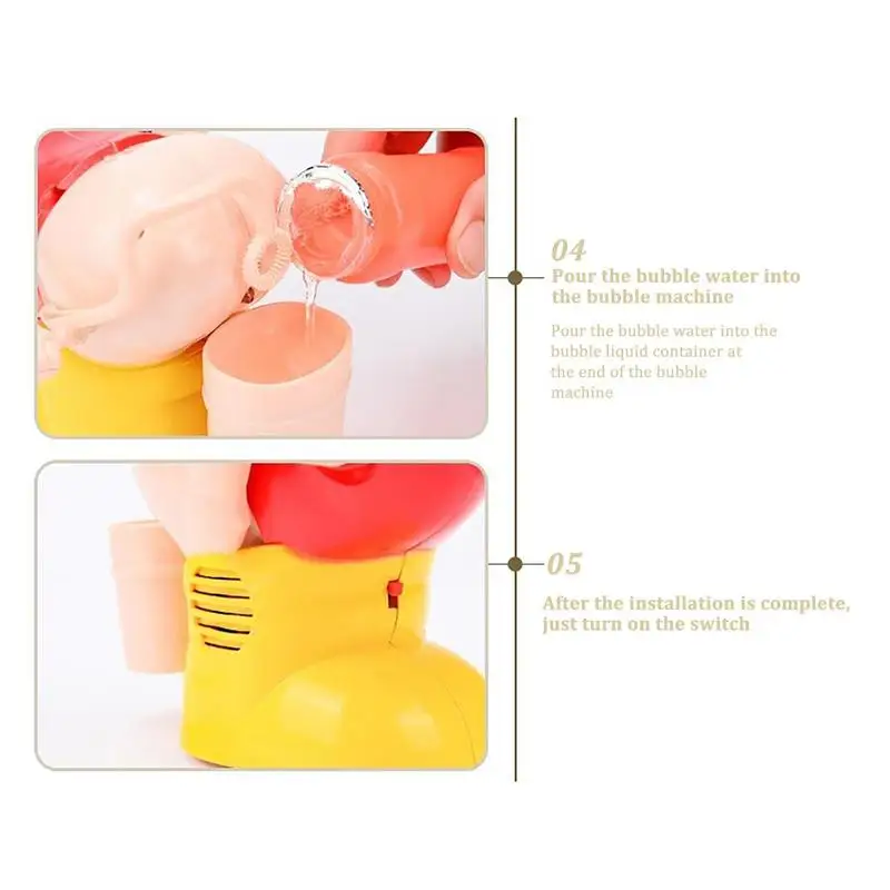 Kids Soap Bubble Blower Electric Fart Blowing Bubble Machine Music Light Toys Fully-Automatic Water Blowing Toys For Children 4
