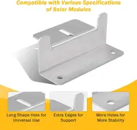 16 pièces/ensemble Kits de support de montage de panneau solaire 4/8 unités panneau solaire support de montage en aluminium z support pour RV, toit, bateau 3