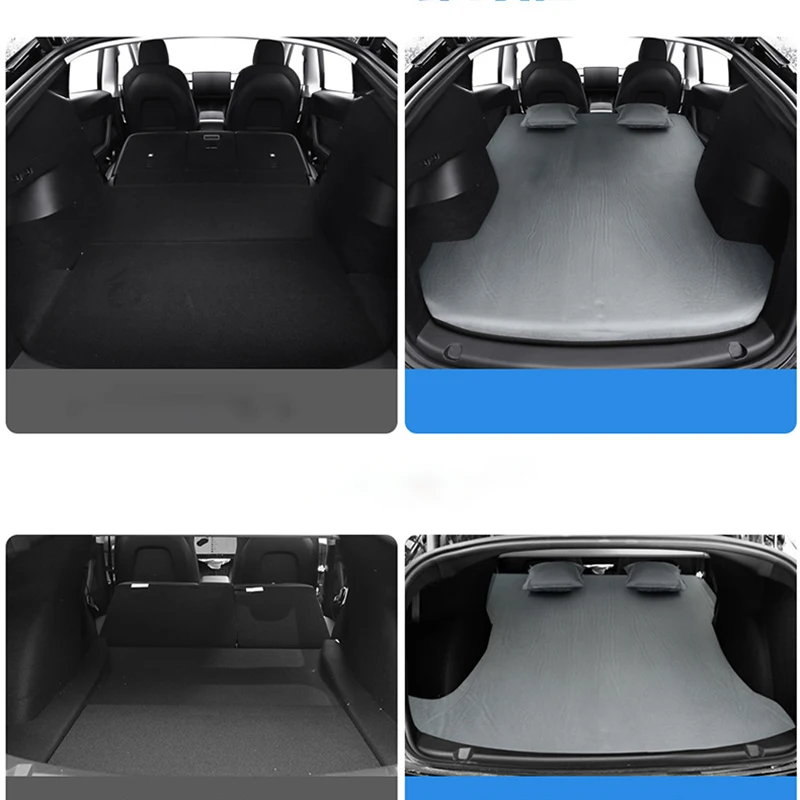 Outdoor Camping Inflatable Special Suede Fabric Car Travel Bed For Tesla Model 3 Model Y-Inflatable Air Mattress
