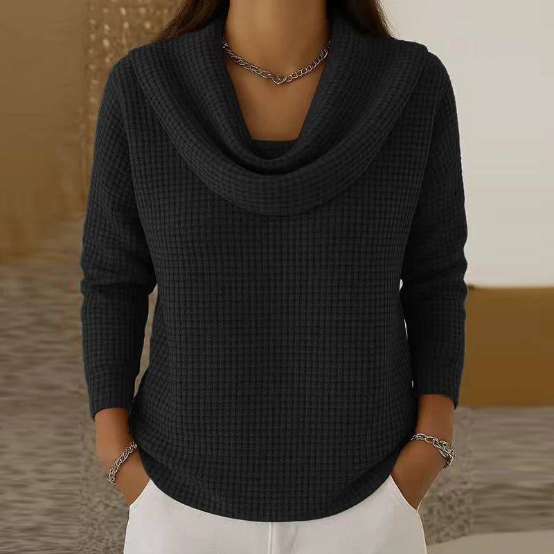 Como usar Blusa Feminina Casual Folgada com Gola Alta