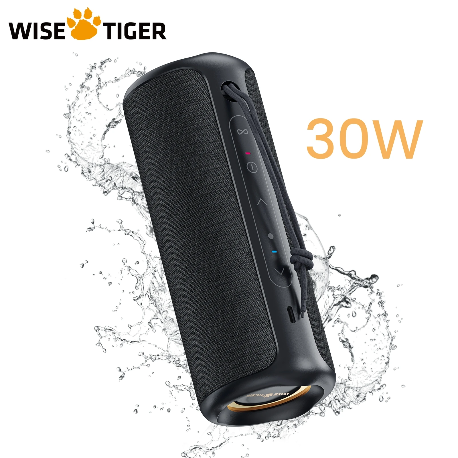 Портативный Bluetooth-динамик WISETIGER P3, 30 Вт, IPX7, водонепроницаемый, беспроводной, с поддержкой Bluetooth 5,0