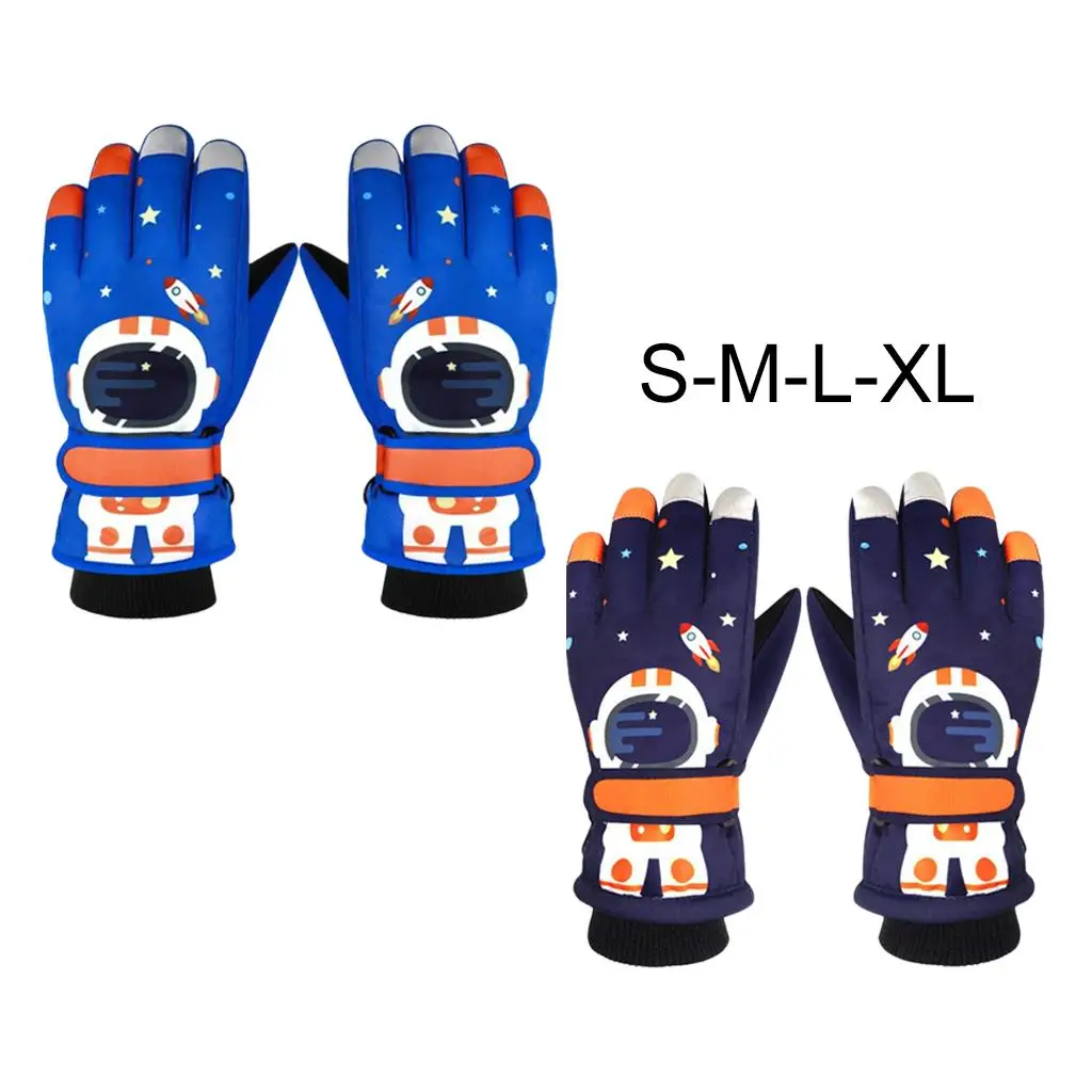 Kids Ski Gloves Thick Winter Gloves for Running Snowboarding Motorcycle