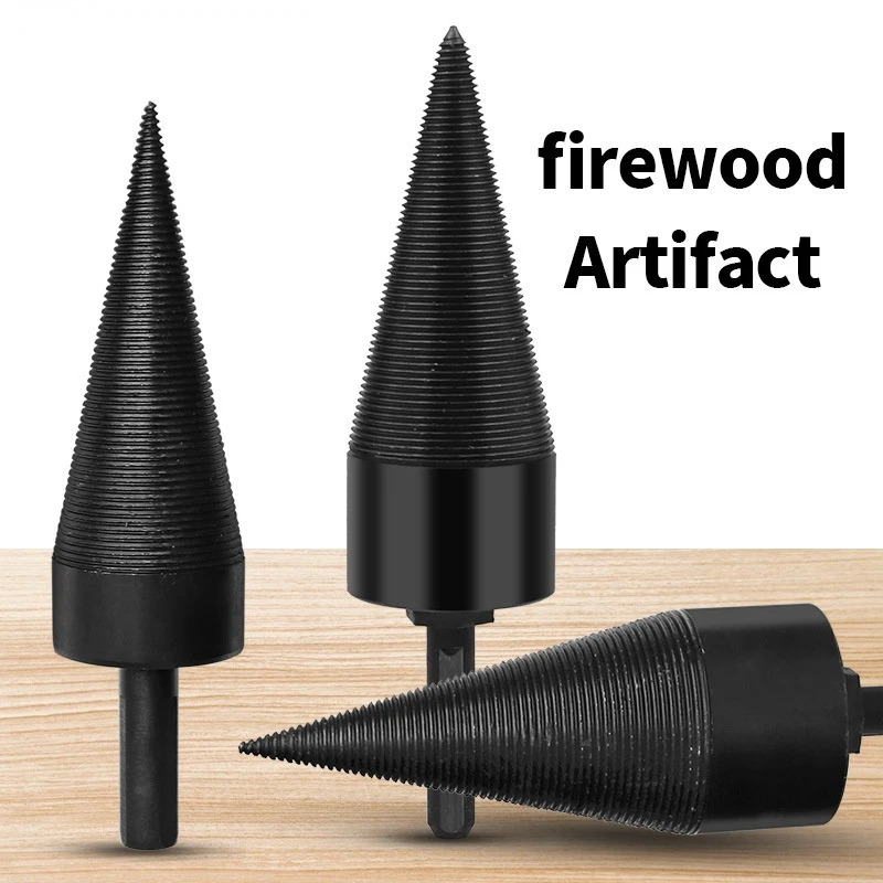 Round/Hex/square Shank Firewood Splitter Drill Bit Wood Split Cone Drill Bit Woodworking Tools