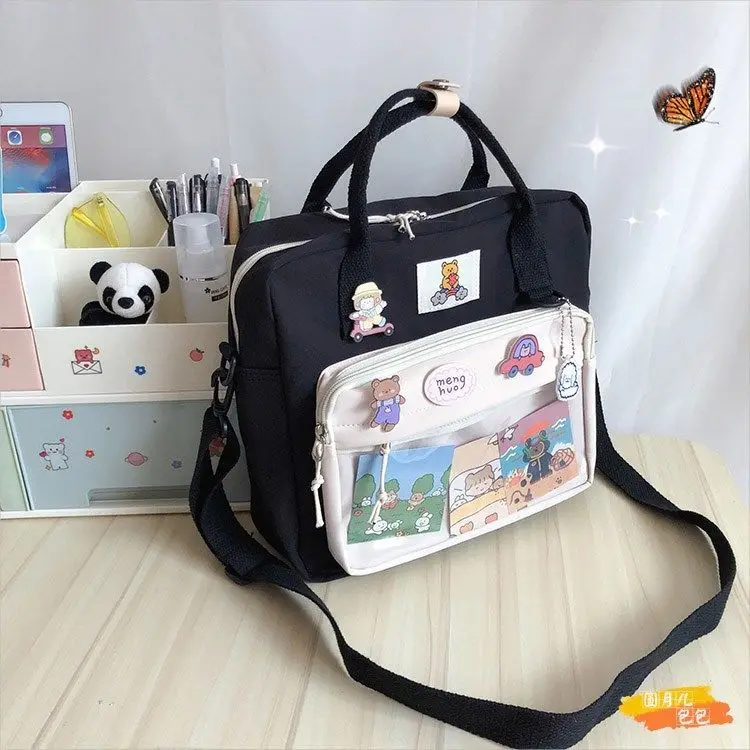 Jiaerdi kawaii ita tasche für jugendliche mädchen harejuku adrette rucksack frauen cartoon transparent jk schulter tasche weiblich bolso mujer – Detail 19