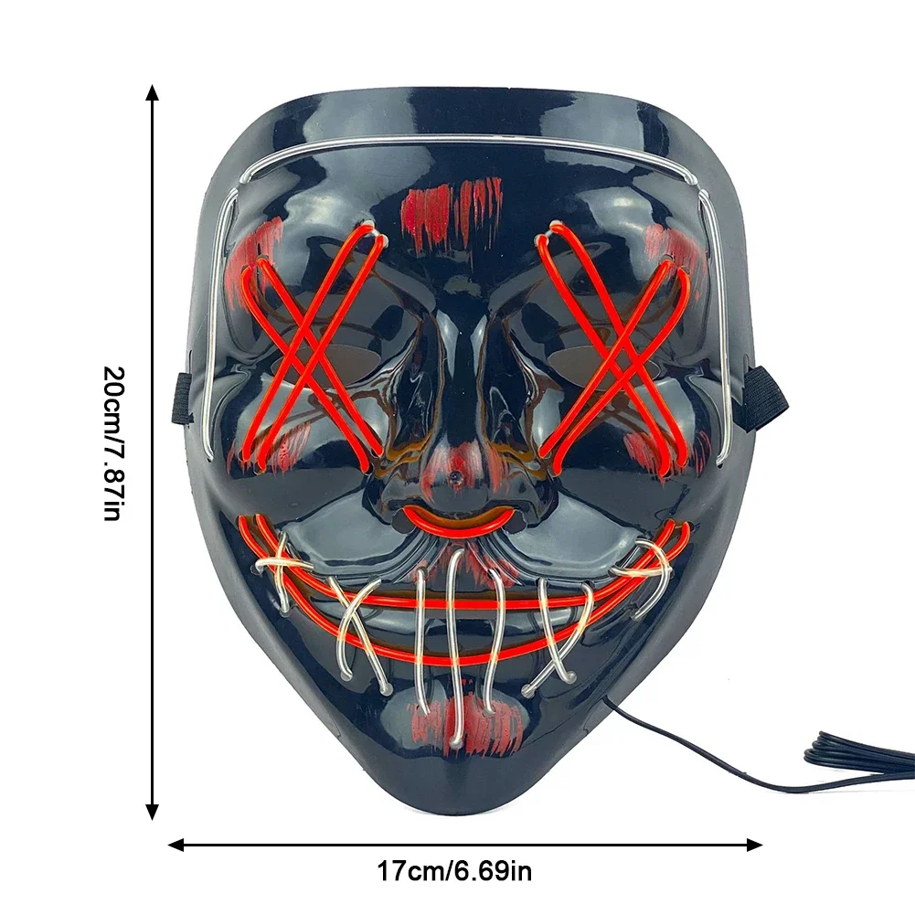 Wireless Halloween Neon LED Mask Party Masks Horror Mask