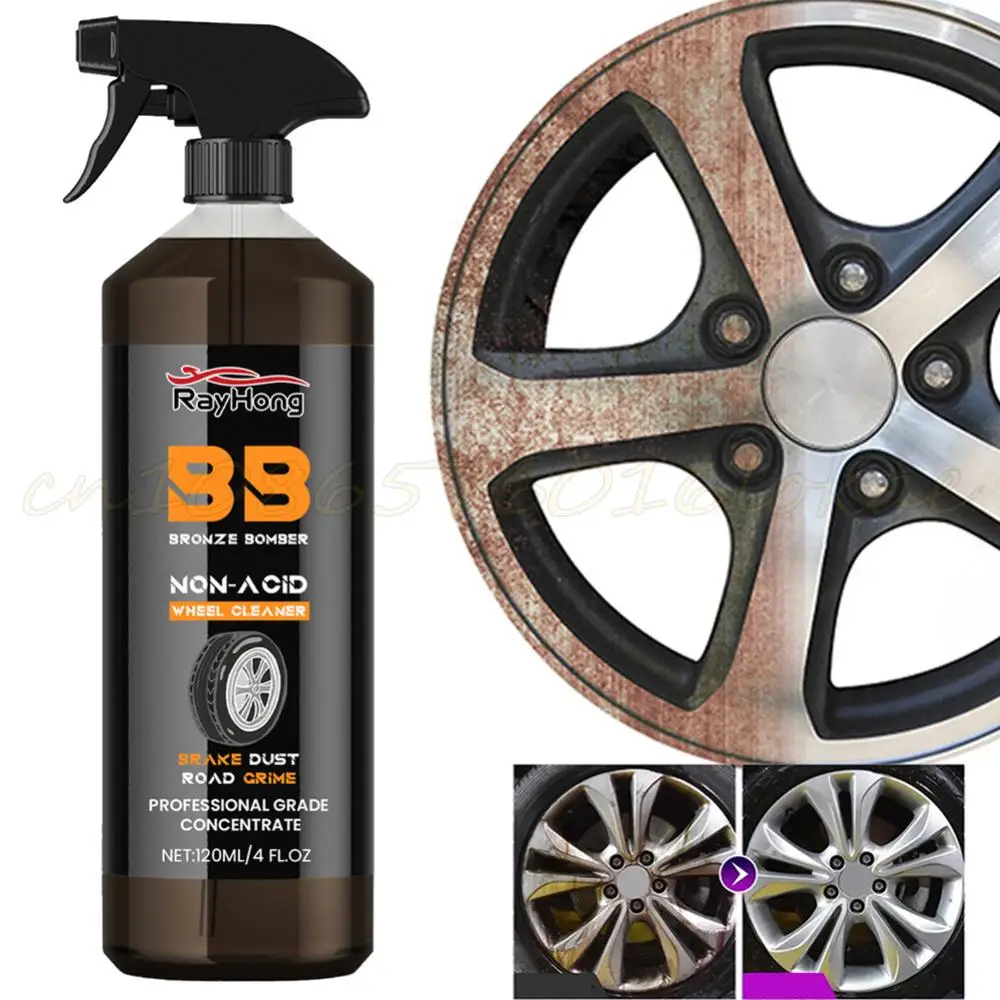 Brake Bomber Cleaner 120ml Powerful Rim Brake Buster Spray Car Wash Wheel Cleaning Spray for Cleaning Wheels and Tires