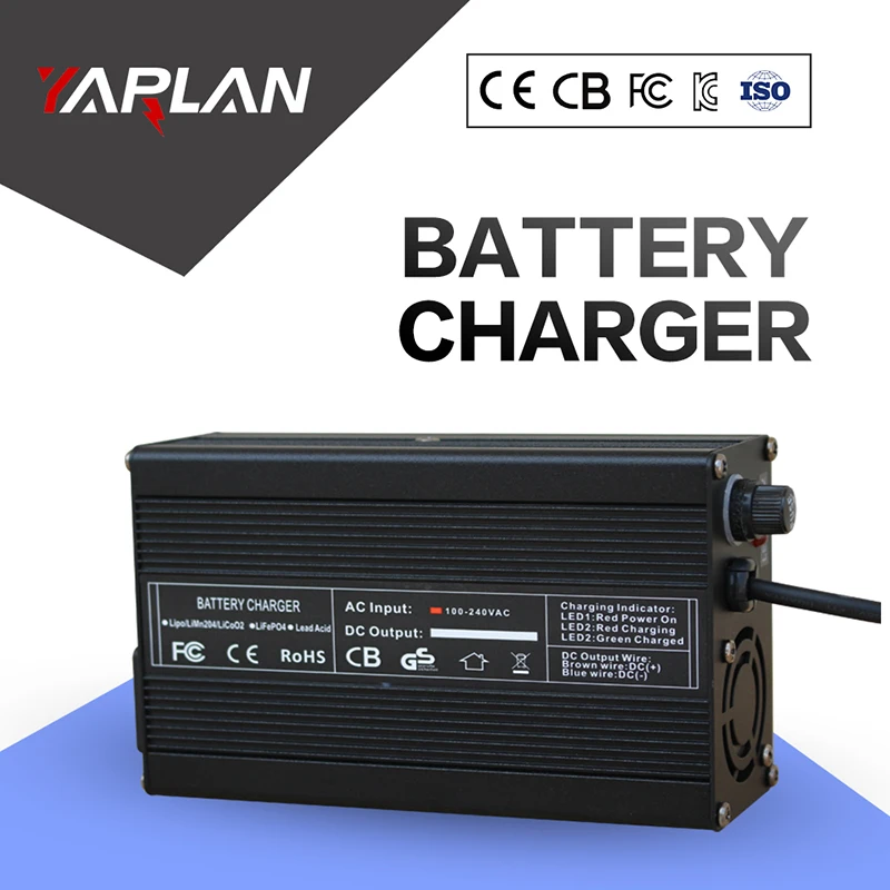 

42V 3A Li-ion Battery Charger Aluminum Case For 10S 36V Lipo/LiMn2O4/LiCoO2 Battery Smart Charger Auto-Stop Smart Tools