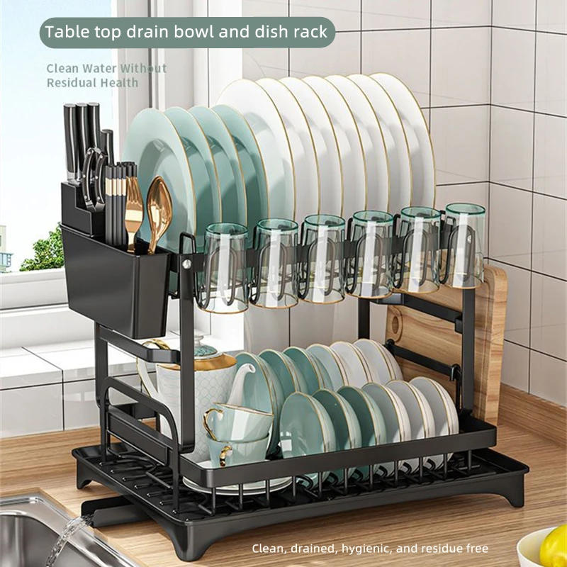 https://ae01.alicdn.com/kf/S9bdbc31215ae42ac9165c1a569920486W/2-Tier-Dish-Rack-Steel-Dish-Drying-Rack-Detachable-Utensils-Drainer-Rack-with-Drain-Board-Knife.jpg