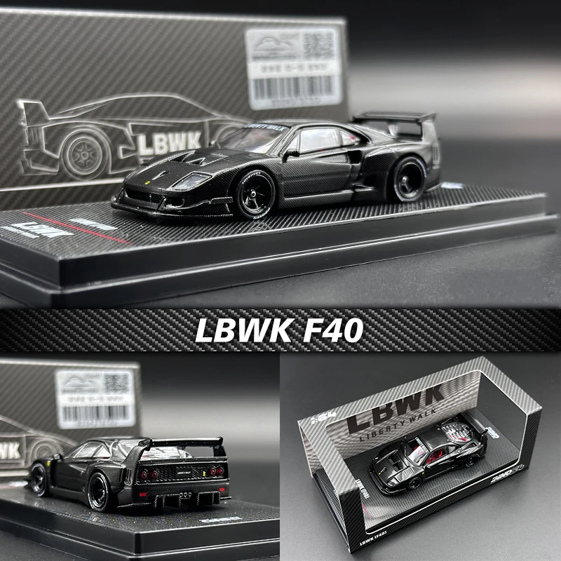 

INNO In Stock 1:64 LBWK F40 Full Carbon Diecast Diorama Car Model Collection Toys