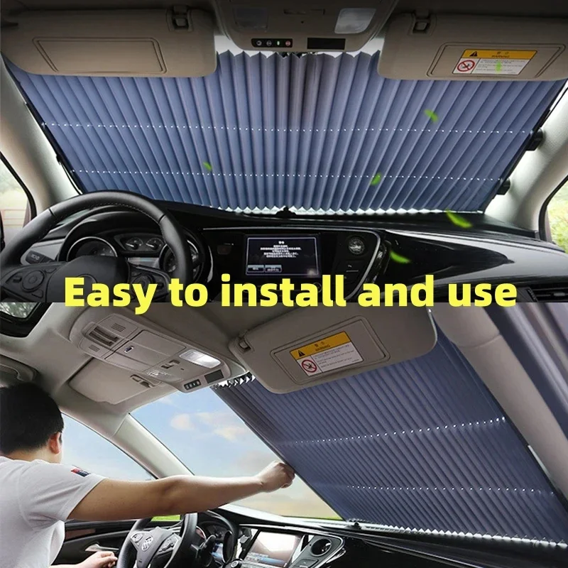 Car Sunshade Retractable Foldable Universal Front Rear Window Windshield Sun Shade Protection Accessories