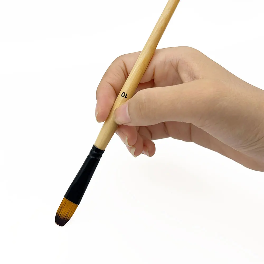 아티스트 Filbert 페인트 브러쉬 세트, 수채화 오일 아크릴 공예용 6개 페인트 브러쉬 세트 Rock & Face Painting