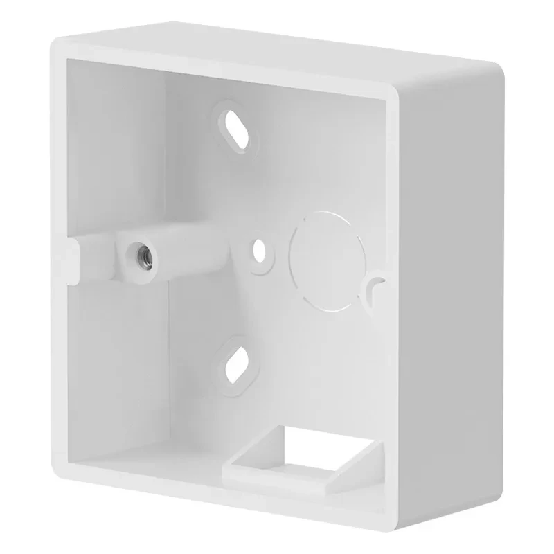 플라스틱 외부 장착 박스 표준 86mm x 86mm, 벽 표면 스위치 소켓 박스 깊이 35mm