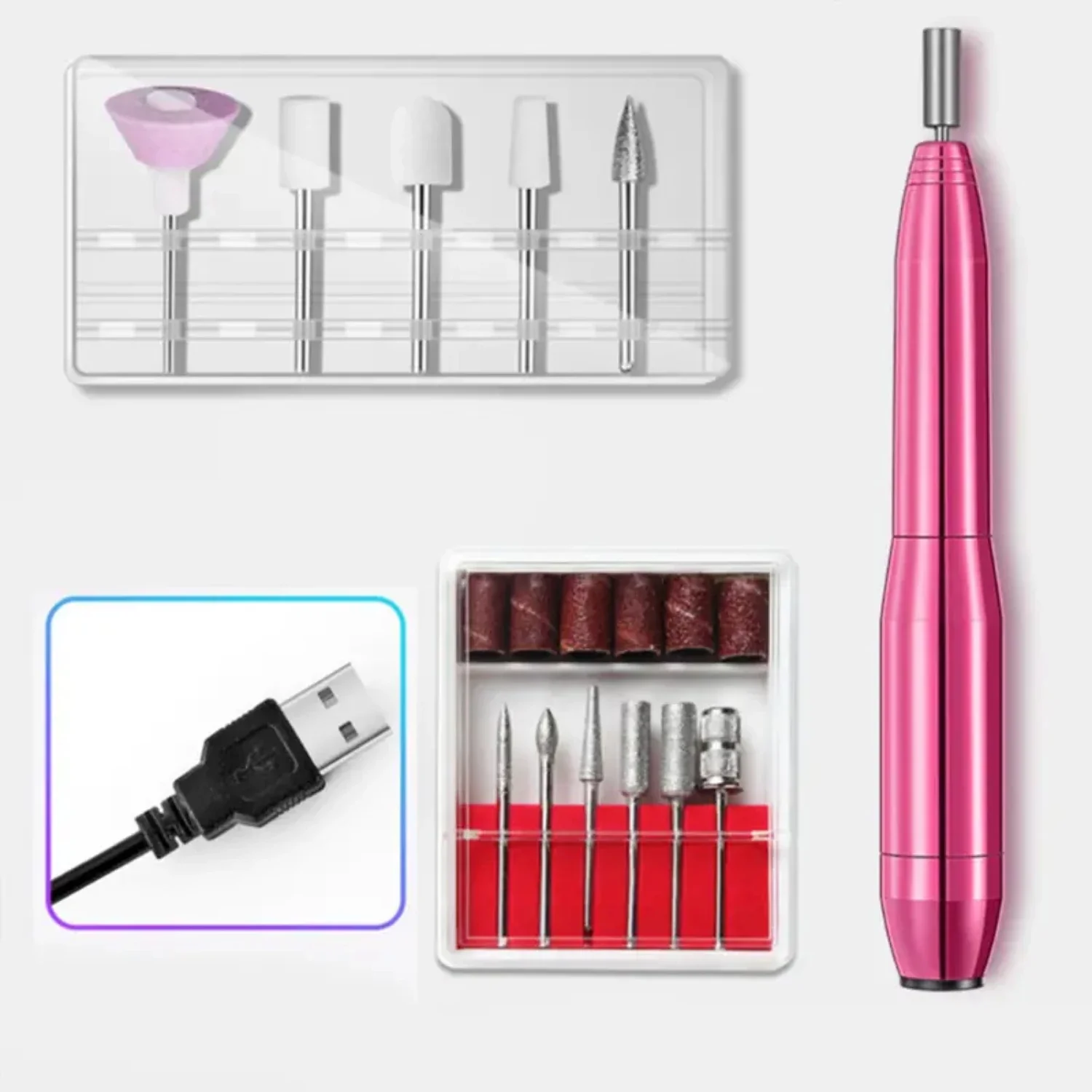 Electric USB Charging Nail Cutter Drilling Machine for Precise Pedicure, Professional Electric Nail File Tools 6
