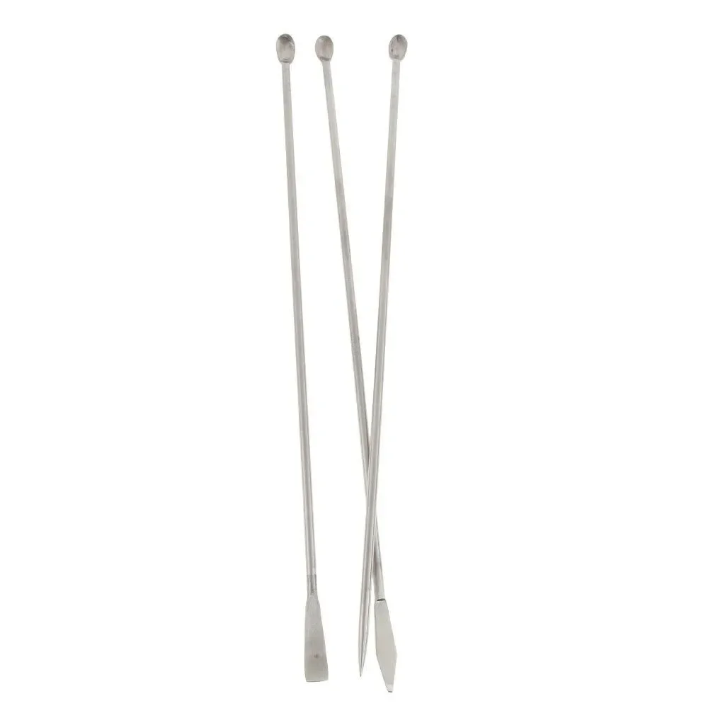 Lab Spoon Spatula 3 PCS Stainless Steel Micro Spoon Scoop Spatula For Lab Powder Measuring Kitchen Laboratory Micro Spatula