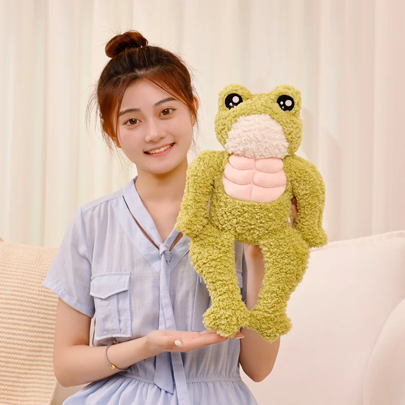 Funny Muscle Frog Plush Toy Stuffed Animal Kawaii Soft Strong Duck Frog  Doll Cute Plushies Christmas Gift Present for Child Kids - AliExpress