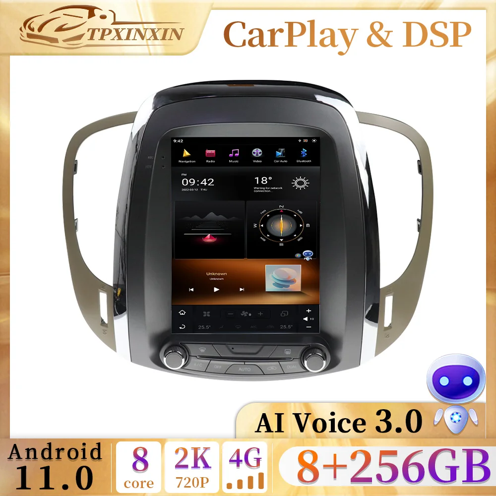 

9.7'' Android 12 For Buick Lacrosse 2009 - 2012 Car Radio Player Navigation GPS RDS 4G Multimedia ADAS Wireless Carplay Auto