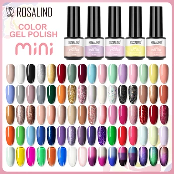 ROSALIND smalto Gel per unghie di colore puro smalto ibrido lucido Semi permanente Nail Art Base superiore Primer Coat Glitter Gel smalto per unghie 1