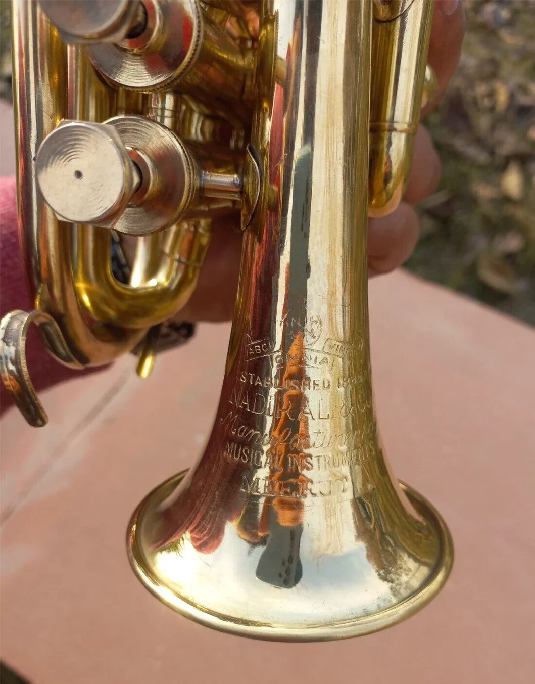 Professional Vintage Brass Trumpet Bb Pocket Trumpet 3 Valve Mouthpiece Gift