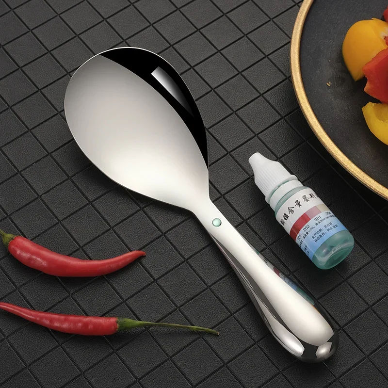 Stainless Steel Spoons Silver Gold Soup Rice Spoon Tableware Stainless Steel Long Handle Cooker Scoop Buffet Serving Cutlery