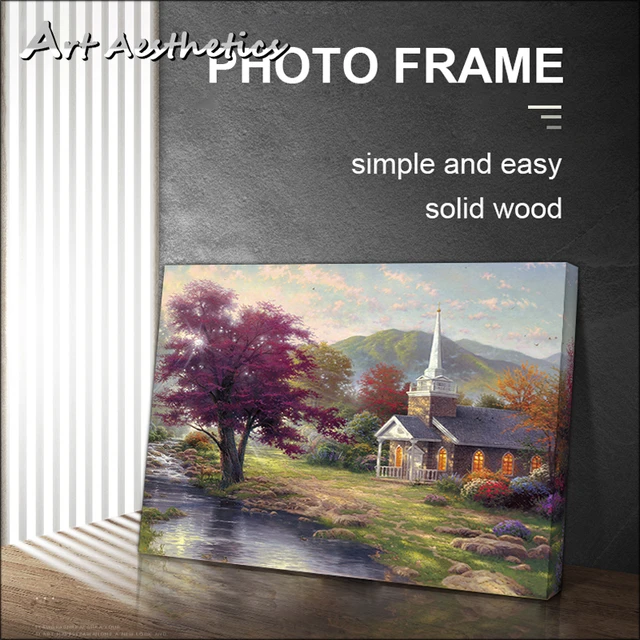 Solid Wood Frame, Photo, Diamond Painting, Canvas Painting Frame, DIY Frame,  Log Sycamore 30X40, 40x50, 50x50,40X60,50x60,60x60 - AliExpress