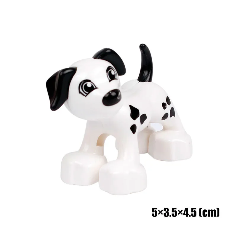 Big Size Building Blocks Animal Accessorie Compatible Duplo Rabbit Fish Bear Chicken Pig Duck Dog Cat Horse Cow Sheep Toys Gifts 6
