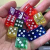 30PCS Mahjong Dice Transparent Colored Cubes 16MM Leisure Time Drinking Party Games For Adults Juegos De Mesa Divertidos 1