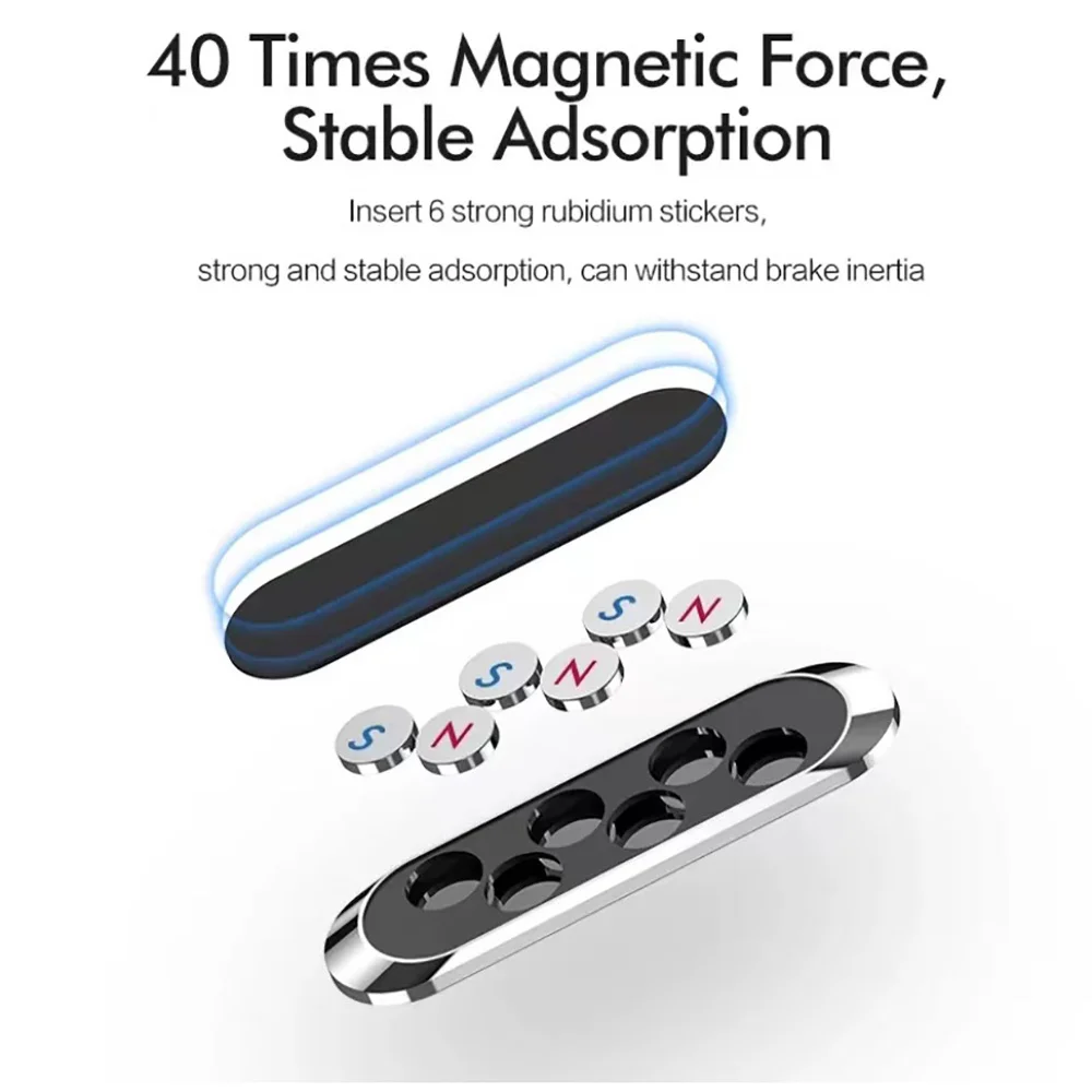 360° Rotating Magnetic Car Phone Holder Stand Strong Magnet Mount For iPhone Samsung Xiaomi Huawei Car cellphone Support Holder