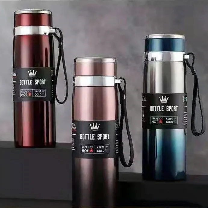 

1 Liter Stainless Steel Water Bottle 24hours Insulated Portable Thermal Cup for Tea Coffee Tumbler Vacuum Flasks Thermoses
