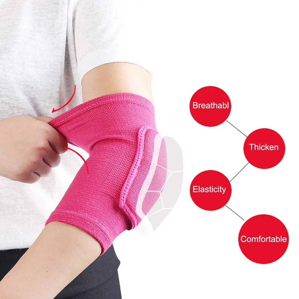 Elbow Pads For Adult Teens Kids With Thicken Sponge Padding Soft Elbow Braces Elbow Sleeves For Sports Volleyball Football 1Pair