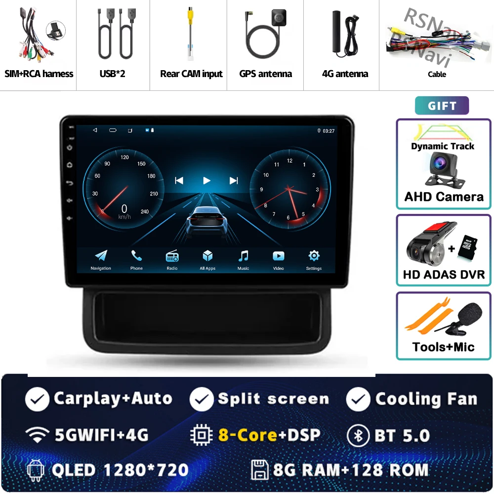 Autoradio Android 15 Pour Renault Trafic 2/Opel Vivaro A/Nissan Primastar (2006-2014) - 10" écran In-Cell, CarPlay Sans Fil, 4+128 Go - 8
