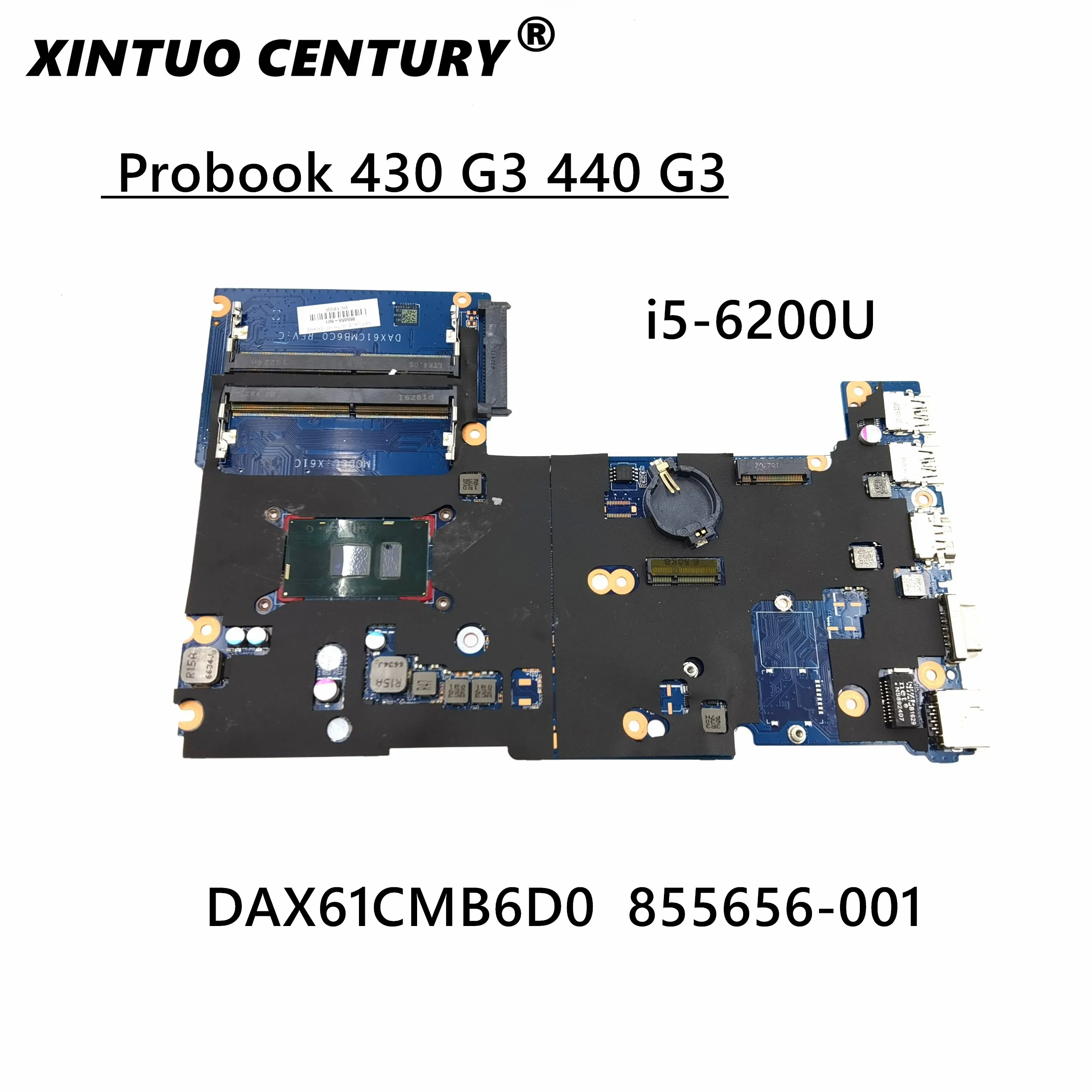 

Материнская плата с i5-6200U DDR4 DAX61CMB6D0 DAX61CMB6C0, 430-001, 440-855656, для HP ProBook 855656 G3, 601