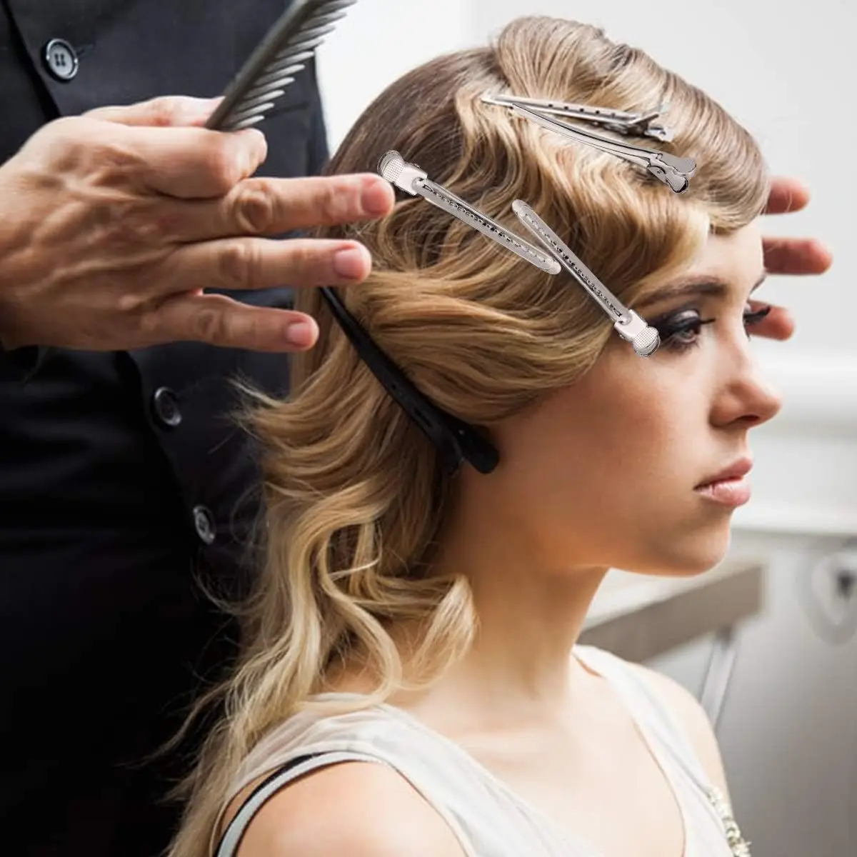 Metal Duckbill Clips for Fluffy Hair Styling