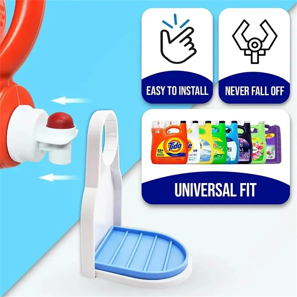 Description Picture 5 of item2PCS Laundry Detergent Universal White Organizer Soap Dish Accessories Drip Collector Cup Holder Fabric Softener Rack Spill