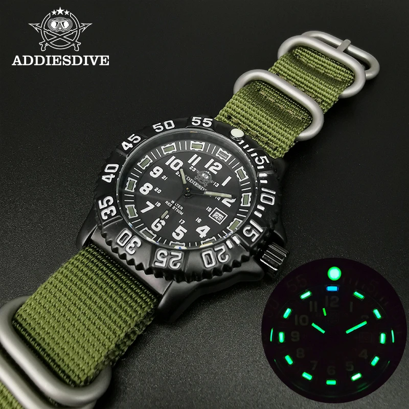 Herren Uhren Top Luxus Marke Männer Stunde Quarzuhr Analog Wasserdicht  Sport Army Military Armbanduhr Uhr Grün nacht licht